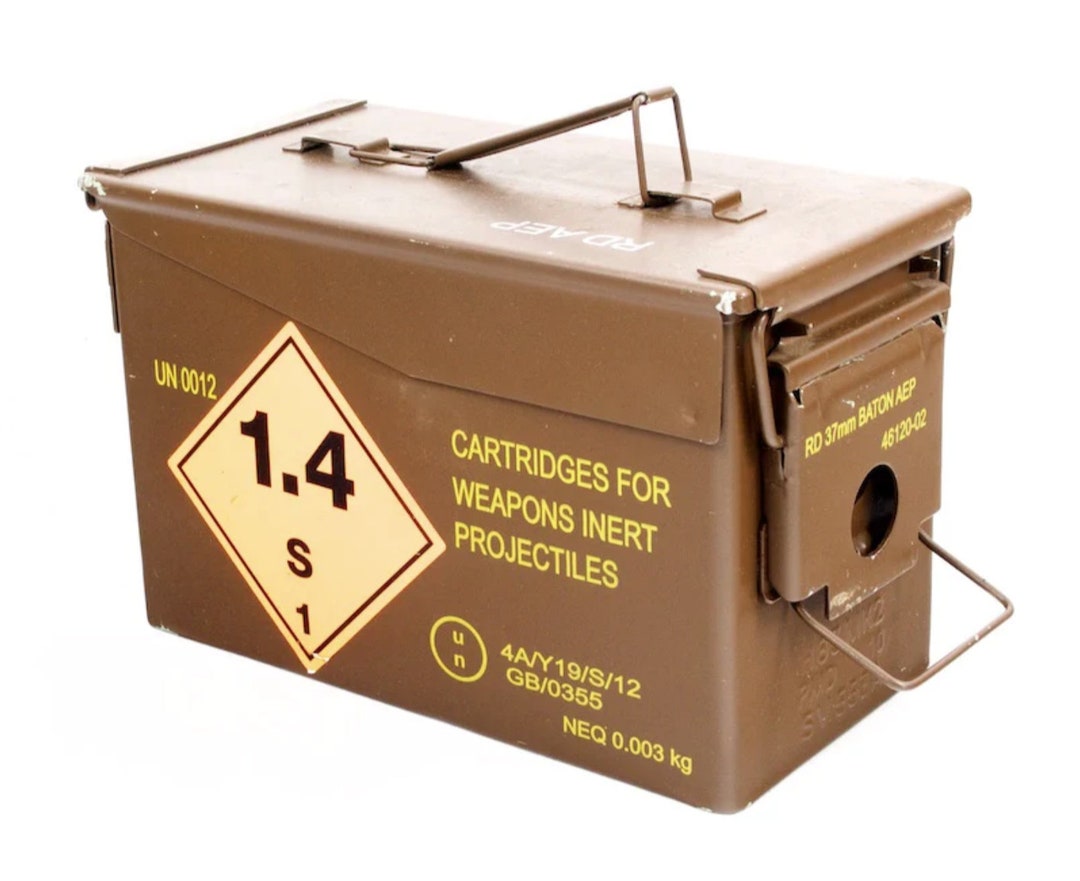 British Army Ammo Box Size 2 Tool Box Metal Storage Brown Etsy