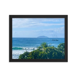 Rincon beach framed poster
