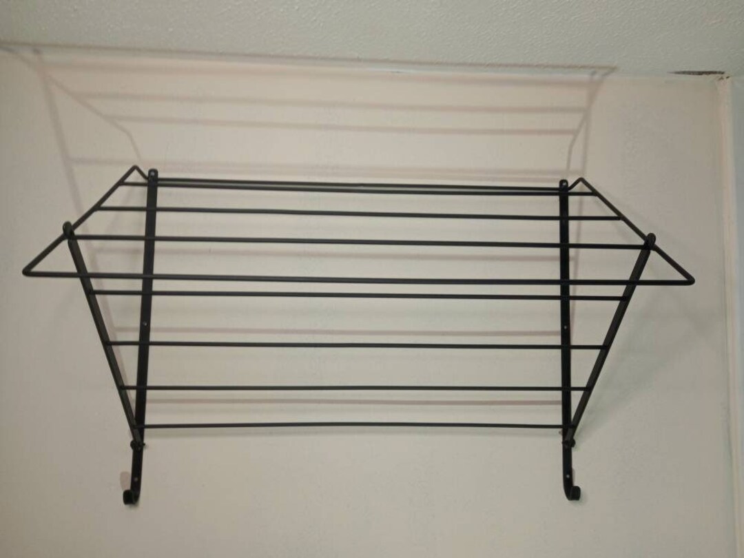 The Gman Iron Clothes Horse Drying Rack Wall Mounted Etsy UK