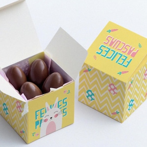 Caja para Chocolates &quot;Felices Pascuas&quot;.