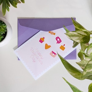 Cartão de Dia dos Namorados para Imprimir | Cartão Postal Romântico PDF | Download Instantâneo para Casais e Amigos