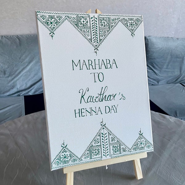 Panneau bienvenue henna day et mariage