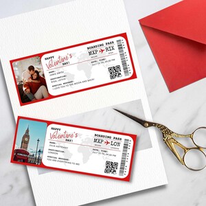 Editable Valentines Boarding Pass Template, Printable Personalized ...