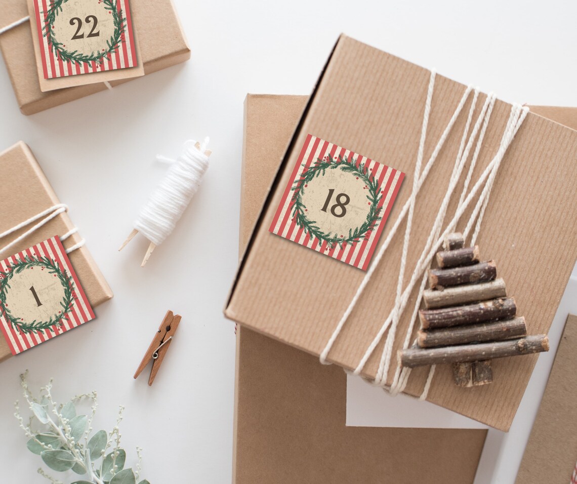 Advent Calendar Printable Junk Journal Christmas Advent Etsy