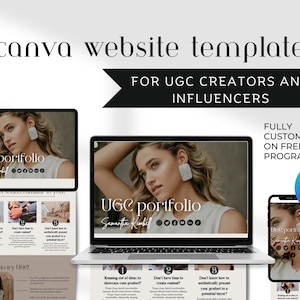 UGC Canva Template, Landing Page, UGC Portfolio Template Canva, UGC Website Template, Content Creator Kit, ugc Media Kit