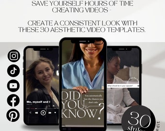 Canva Video Template, Ready to Post Social Media Templates, Instagram Video Reel Templates, Social Media Video Templates, Tiktok Template