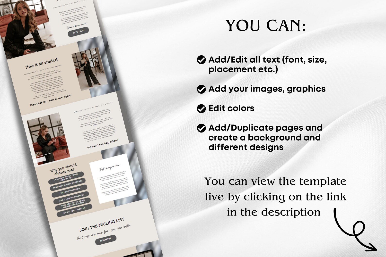 Business Coach Website Template, Canva Coaching Course Templates