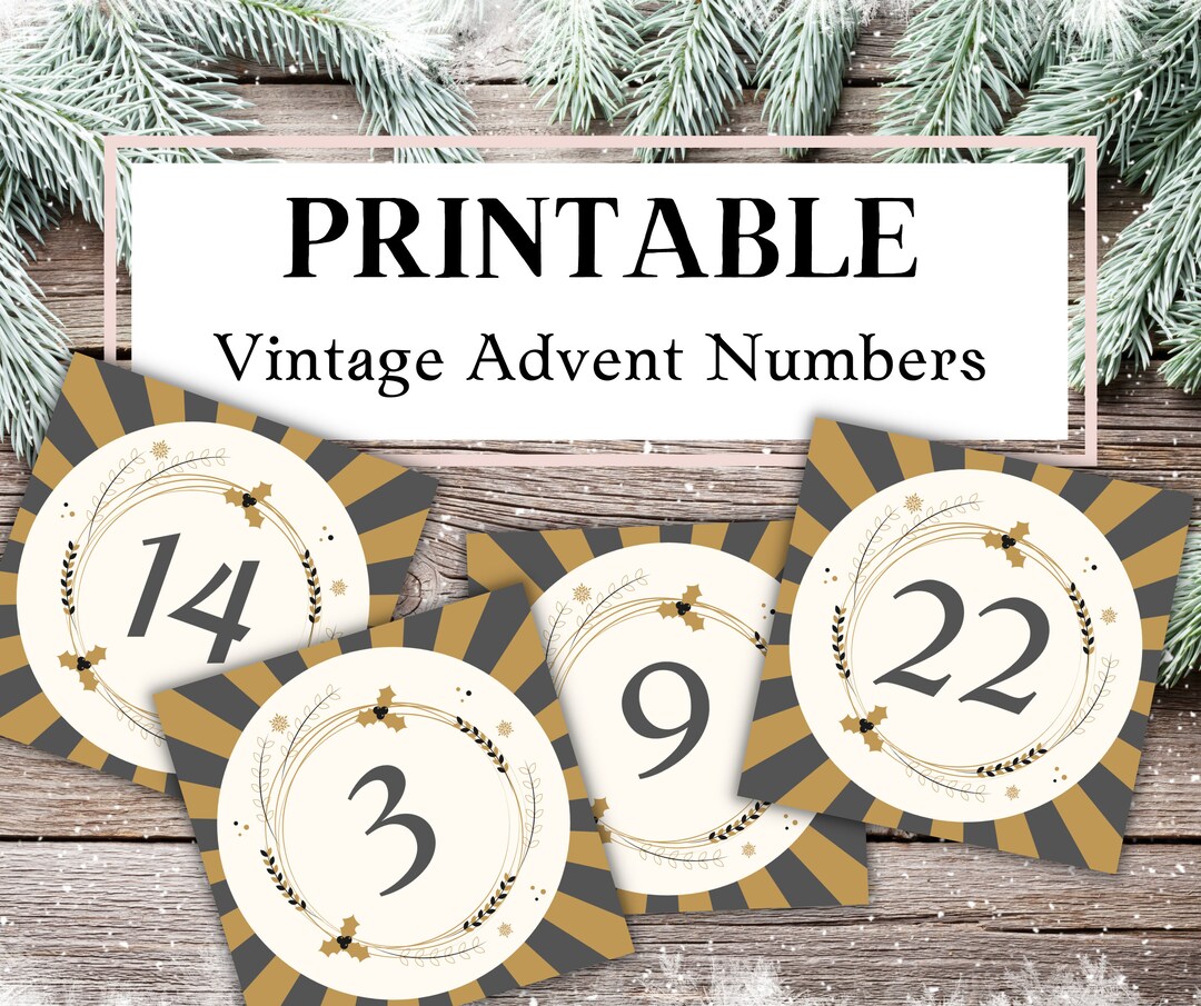 Advent Calendar, Christmas Numbers, December Daily, Countdown, Advent ...