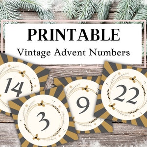 Advent Calendar, Christmas Numbers, December Daily, Countdown, Advent Calendar Printable, Advent Numbers, Printable Numbers, Calendare