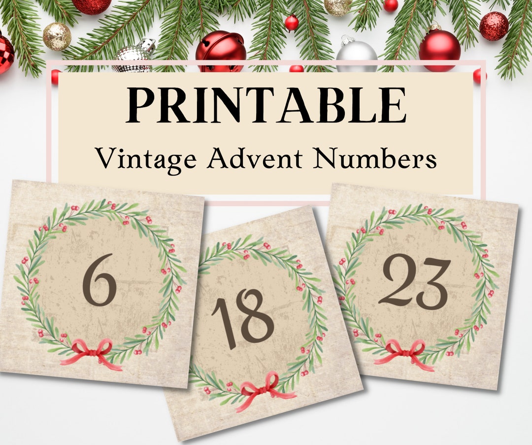 advent-calendar-printable-junk-journal-christmas-advent-vintage-numbers-tags-labels-december-daily-countdown-printable-download-etsy
