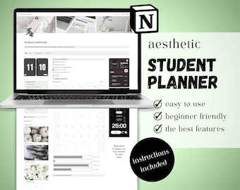 Studenten Notion Vorlage, Digitaler Planer Notion, Projekt-Organizer, Notion Dashboard, Bedienungsfreundliche Oberfläche, Aufgabenliste