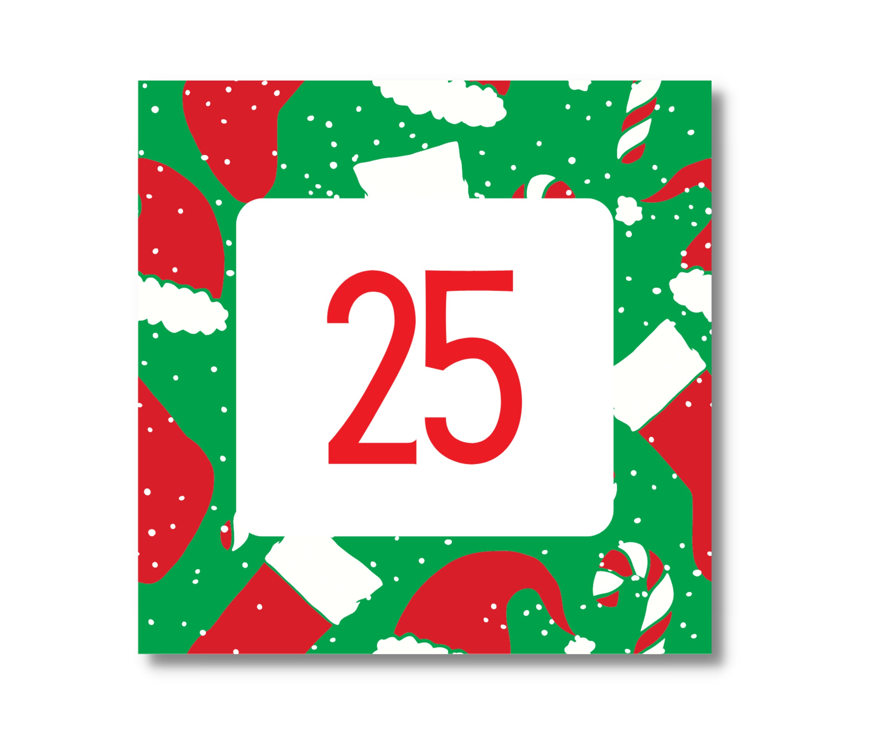 2 Styles Advent Calendar Printable Bundle, Christmas Label Pack, Advent ...