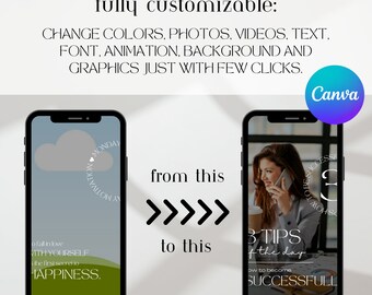 Canva Video Template, Ready to Post Social Media Templates, Instagram Video Reel Templates, Social Media Video Templates, Tiktok Template