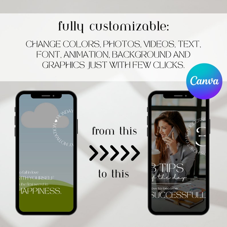 Create captivating Reels, stunning Covers, and engaging Stories with ease. Inspire, motivate, and drive engagement with our professionally designed content. They can be used both for video and still images.