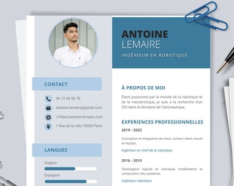 Modèle de CV | Resume Template | Modèle de CV pour Canva | Curriculum Vitae