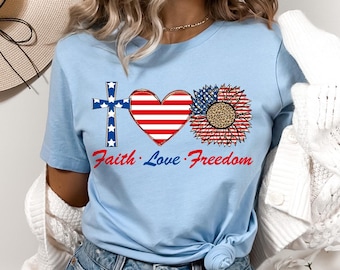 USA Cross Shirt: Patriotic Christian Tee