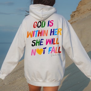 Christian Sweatshirt, God Is Within Her She Will Not Fall Sweat, Christian Bible Verse Sweatshirt, Easter Religious, Bible Verse Hoodie