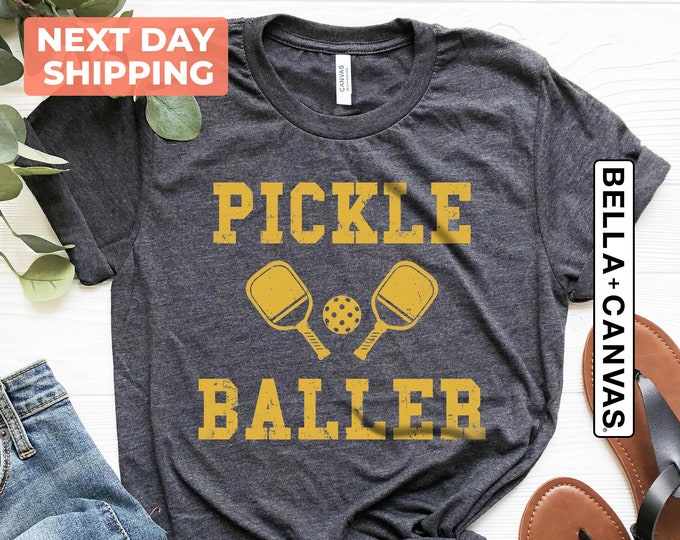 Pickleballer Shirt, Pickles Playing Pickleball Player Shirt, Funny Pickleballer T-Shirt, Pickleball Game Gift