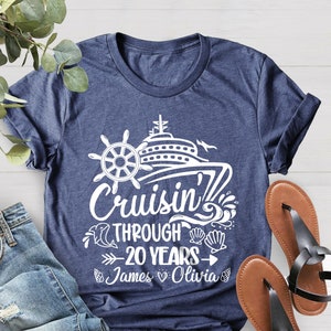 Personalized Couple Cruise Shirt, 20th Anniversary Cruise Shirt, Cruise Couples Gift, Cruise Anniversary Gift, Cruise Shirts