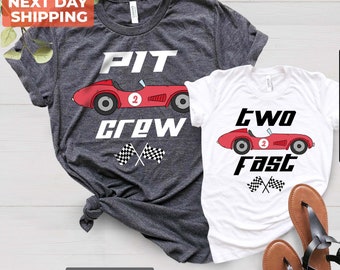 Two Fast 2nd Birthday Family Matching Shirt