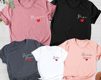 Matching Family Shirt: Custom Heart Graphic Tee