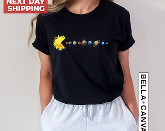 Solar System Planets Graphic T-Shirt, Science Astronomy Gift