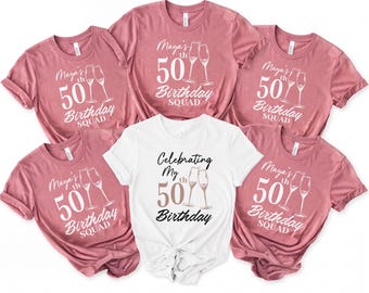 Personalized 50th Birthday T-Shirt: Party Group Shirts