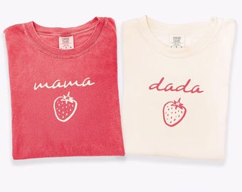 Berry First Birthday Matching Family Shirts, Strawberry Birthday Comfort Colors® Tshirts, 1st Birthday Family Tees, Berry First Bday Tshirts