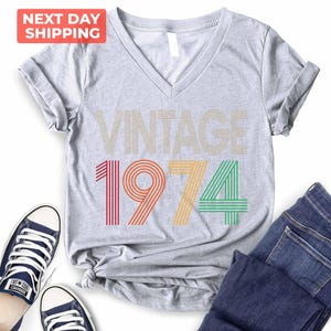 50th Birthday Shirt, Vintage 1975 Shirt, 50th Birthday Gift For Women, 50th Birthday Gift For Men, 50th Birthday Woman, 50th Birthday Friend image 7