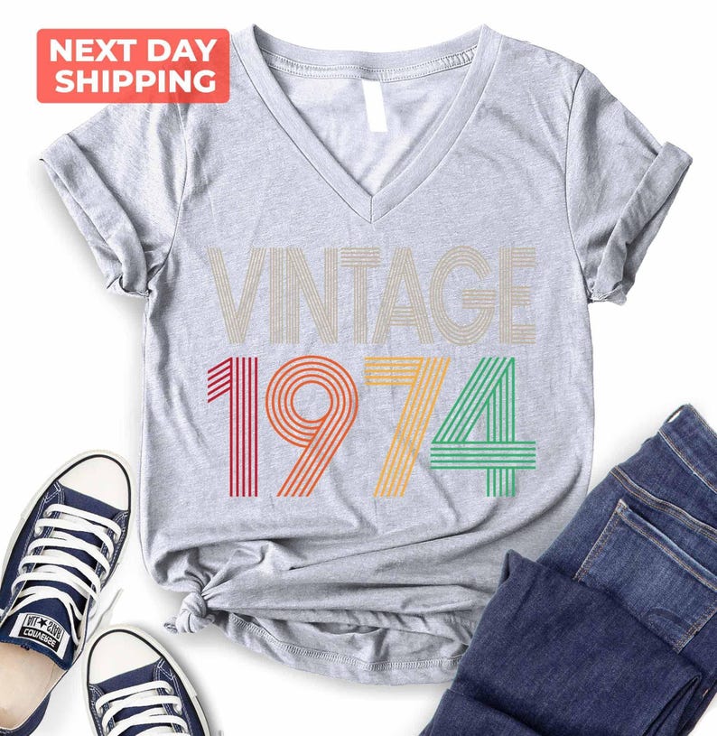 50th Birthday Shirt, Vintage 1975 Shirt, 50th Birthday Gift For Women, 50th Birthday Gift For Men, 50th Birthday Woman, 50th Birthday Friend image 7