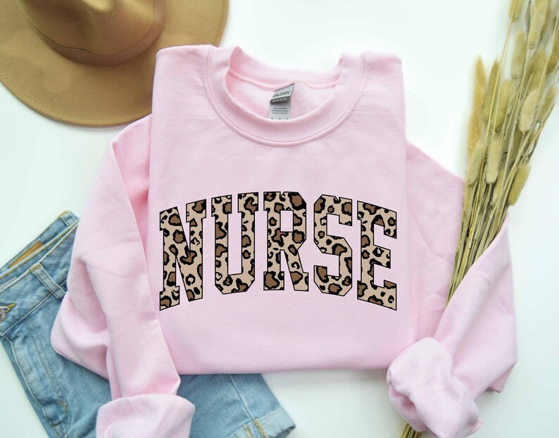 Leopard Nurse Sweatshirt, RN Shirt, Cute Nurse Shirt, Nurse Life Shirt, Nurse Hoodie, Nursing School Sweatshirt, Registered Nurse Sweatshirt image 6