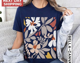 Boho Wildflowers Shirt: Floral Art Nouveau Nature Graphic Tee