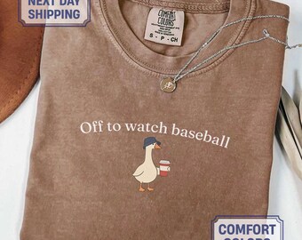 Funny Baseball Mom Goose Shirt, Comfort Colors Baseball T-shirt, Baseball Mama Dad Brother Sister Tee, Mothers Fathers Day Gift