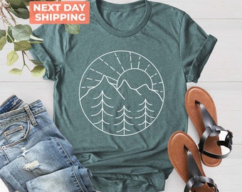Adventure Shirt: Camping Hiking Mountain Graphic Tee