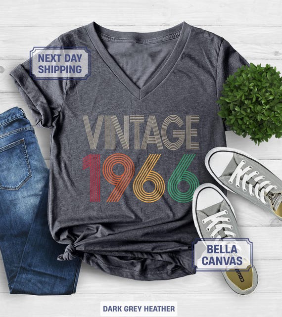 Vintage 1966 Shirt: Retro Birthday Year Tee, 60th Birthday Shirts For Women