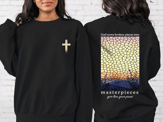 Christian Sweatshirt, Bible Verse Christian TShirt, Religious Gift,Jesus Sweatshirt, Christian Apparel T Shirt, Baptism Gift for Her