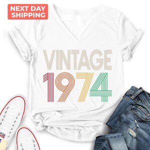 50th Birthday Shirt, Vintage 1975 Shirt, 50th Birthday Gift For Women, 50th Birthday Gift For Men, 50th Birthday Woman, 50th Birthday Friend image 6