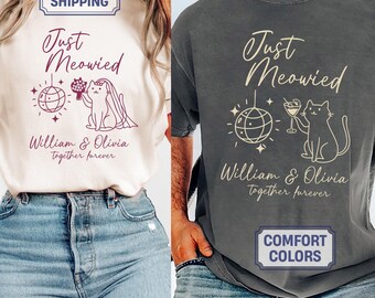 Just Married Shirt: Newlyweds Honeymoon Matching Tee