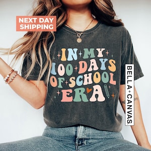 100 Days of School Era Shirt, Cheerful Teacher Student Outfit