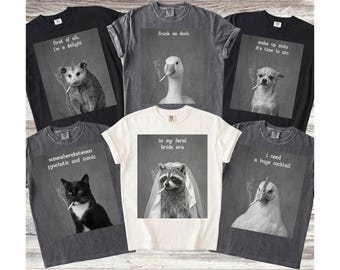 Custom Funny Sarcastic Bachelorette Party Comfort Colors Shirts, Matching Group Smoking Cat Animal Meme Girls Trip, Game Night Tee