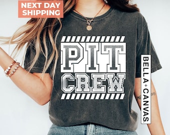 Pit Crew Racing Shirt: Checkered Flag Race Day Tee