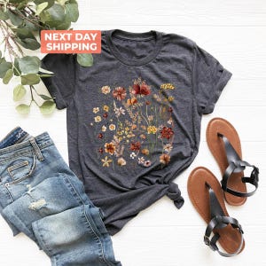 Cottagecore Wildflower Shirt: Botanical Nature Tee