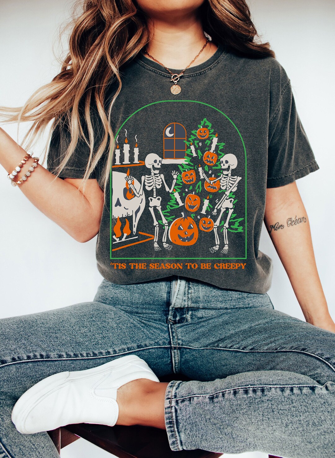 Tis the Season to Be Creepy Shirt, Dead Inside Halloween Shirt, Black ...