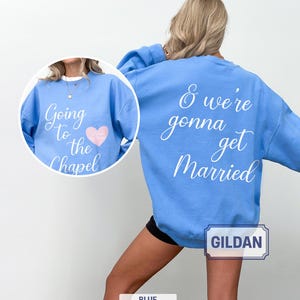 Sudadera nupcial personalizada "Camino a la capilla", atuendo para el día de la boda, regalo para recién comprometidas, novia personalizada, sudadera con capucha "Futura Sra." imagen 6