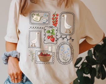 Comfort Colors® Cottagecore Shirt, Goose Shirt, Gardening Shirt, Summer Spring Shirt, Gift for Her