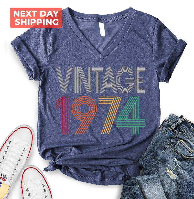 50th Birthday Shirt, Vintage 1975 Shirt, 50th Birthday Gift For Women, 50th Birthday Gift For Men, 50th Birthday Woman, 50th Birthday Friend image 3