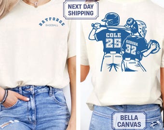 Comfort Colors© Customized Baseball Mom Shirt,Baseball Player Graphic Choice,Your Name Number Baseball Shirt,Custom Baseball Team Name