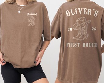 First Rodeo Birthday Party Matching Family Shirts, Comfort Colors Western 1st Rodeo Mama Daddy TShirts, Cowboy Cowgirl 1st Birthday Outfit