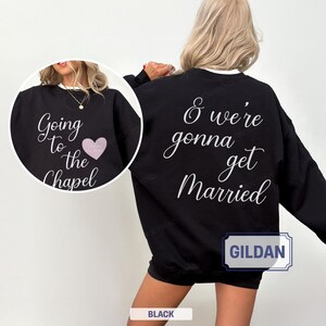 Sudadera nupcial personalizada "Camino a la capilla", atuendo para el día de la boda, regalo para recién comprometidas, novia personalizada, sudadera con capucha "Futura Sra." imagen 4