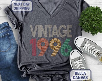 30th Birthday Shirt, 1996 Retro Shirt, Vintage 1996 Shirt, Born In 1996 Shirt, 30th Birthday Woman Shirt, 30th Birthday Party, 1996 Shirt